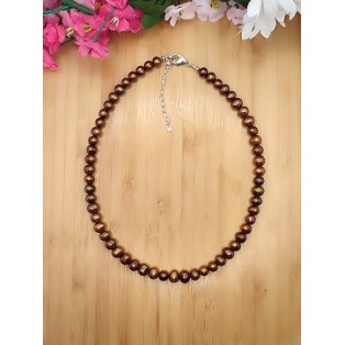 Chocolate Brown Freshwater Pearl Necklace